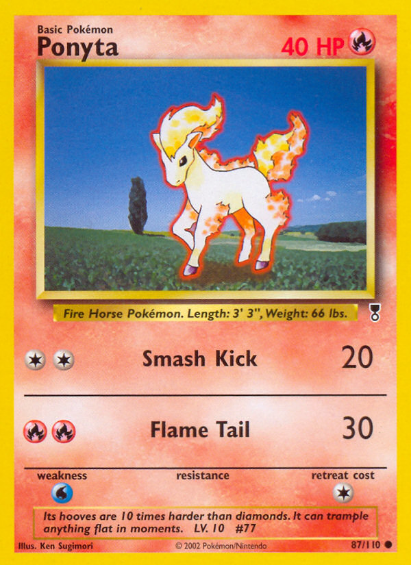 Ponyta 87/110 Common card from Legendary Collection