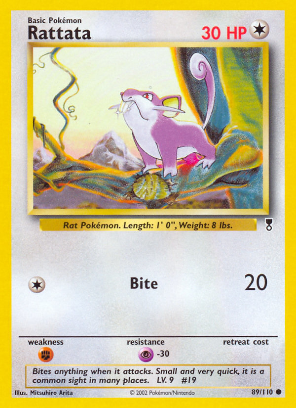 Rattata 89/110 Common card from Legendary Collection