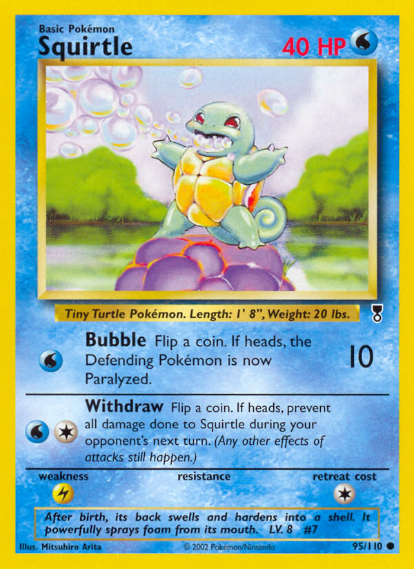 Squirtle 95 Common card from Legendary Collection