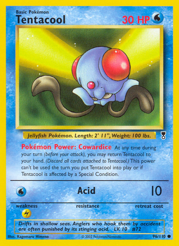 Tentacool 96 Common card from Legendary Collection