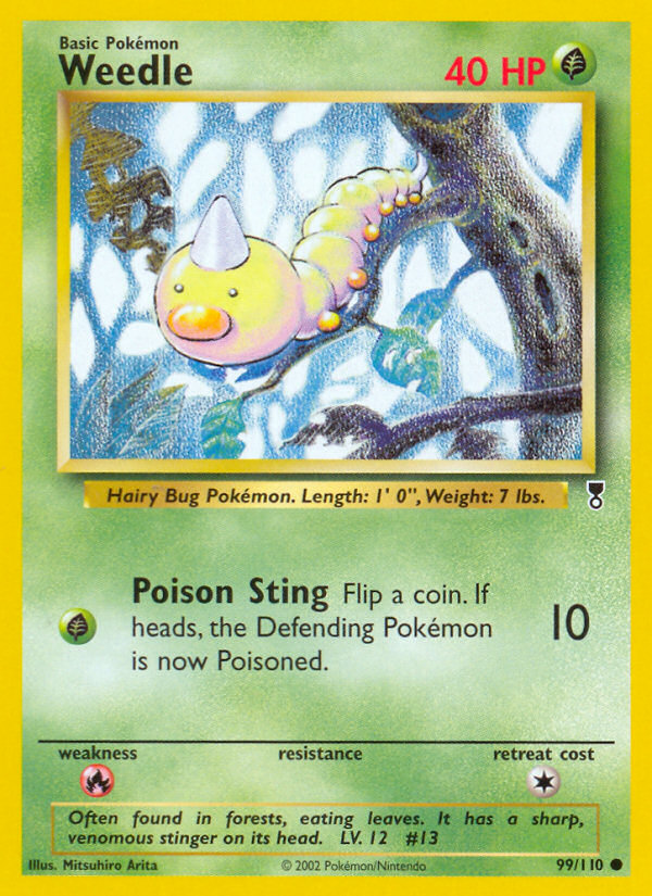Weedle 99/110 Common card from Legendary Collection