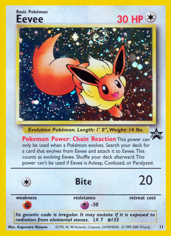 Eevee 11/53 Promo card from Wizards Black Star Promos