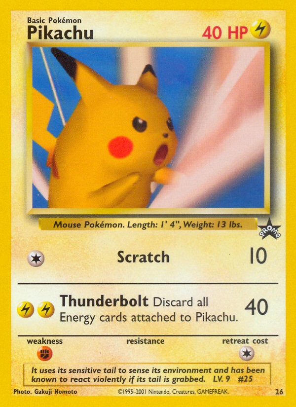 Pikachu 26 Promo card from Wizards Black Star Promos