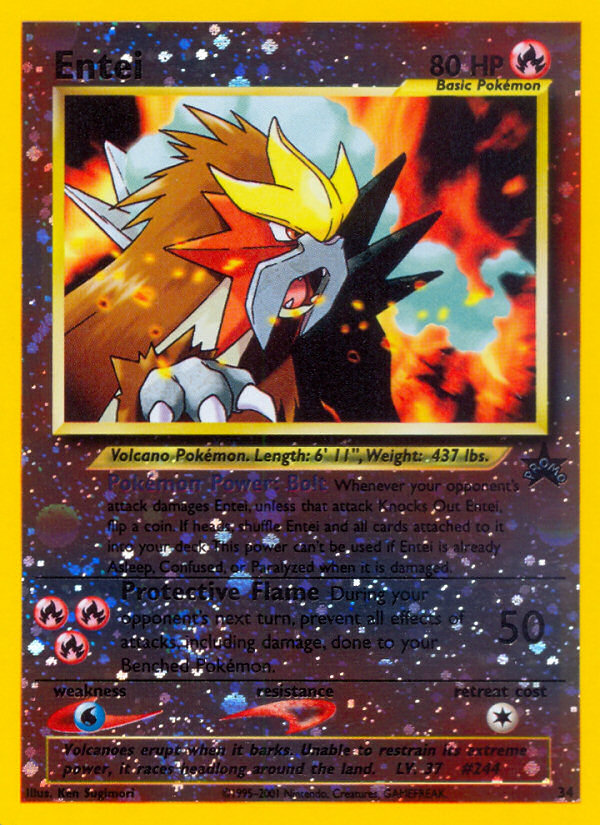 Entei 34 Promo card from Wizards Black Star Promos