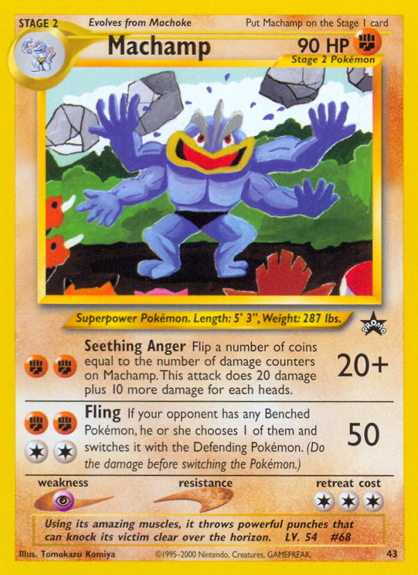 Machamp 43/53 Promo card from Wizards Black Star Promos