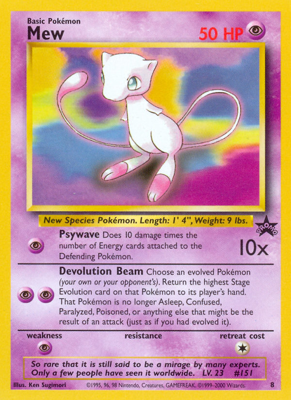Mew 8/53 Promo card from Wizards Black Star Promos