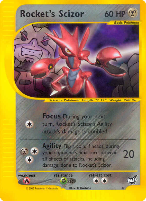 Rocket's Scizor 4 Promo card from Best of Game
