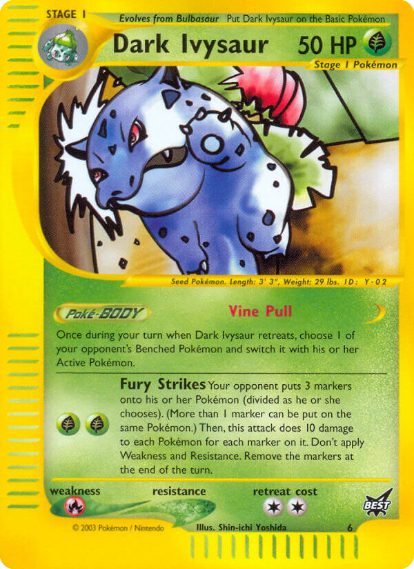 Dark Ivysaur 6/9 Promo card from Best of Game