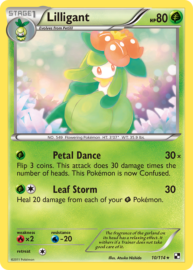 Lilligant 10 Rare card from Black & White