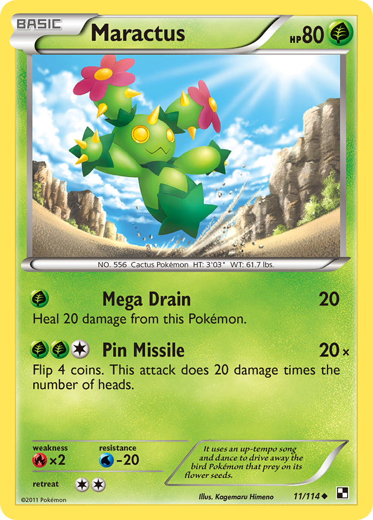 Maractus 11 Uncommon card from Black & White