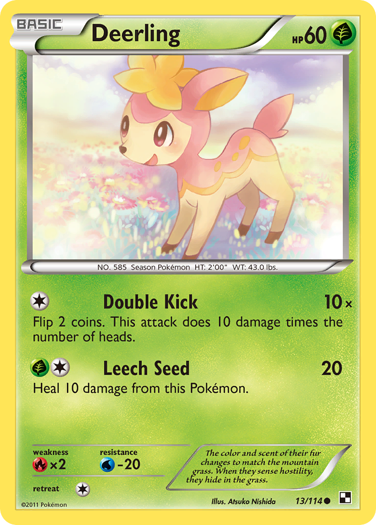 Deerling 13 Common card from Black & White