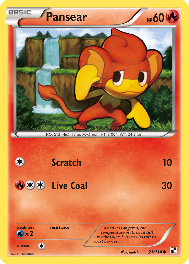 Pansear 21 Common card from Black & White