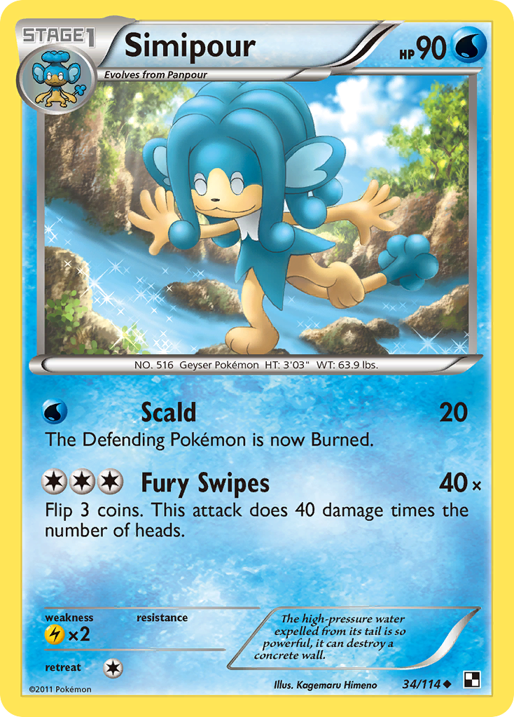 Simipour 34 Uncommon card from Black & White