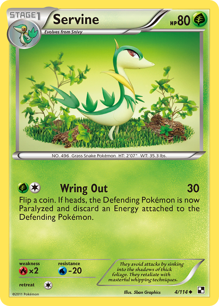 Servine 4 Uncommon card from Black & White