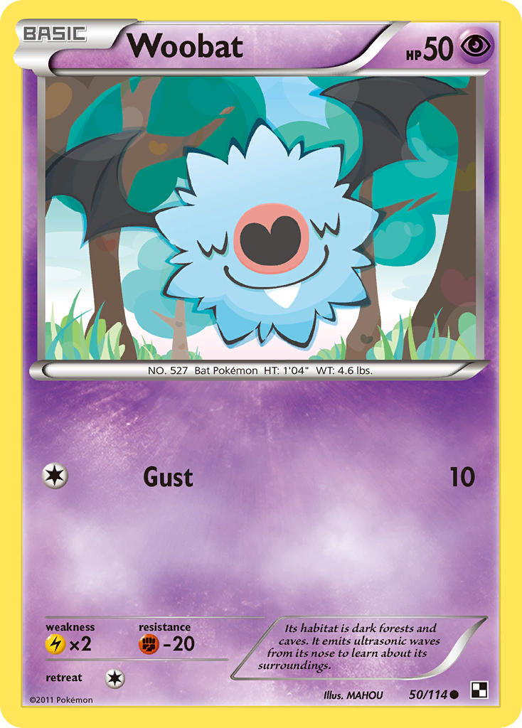 Woobat 50 Common card from Black & White