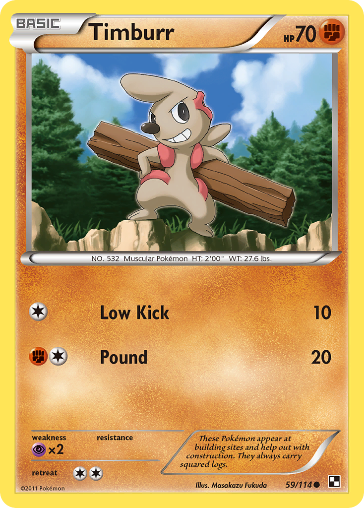 Timburr 59/114 Common card from Black & White