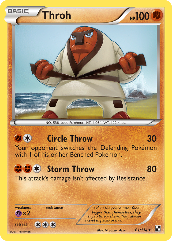 Throh 61 Rare card from Black & White