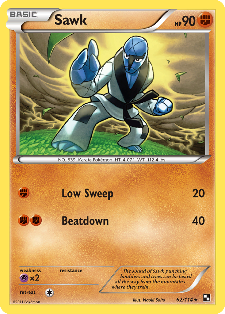 Sawk 62 Rare card from Black & White