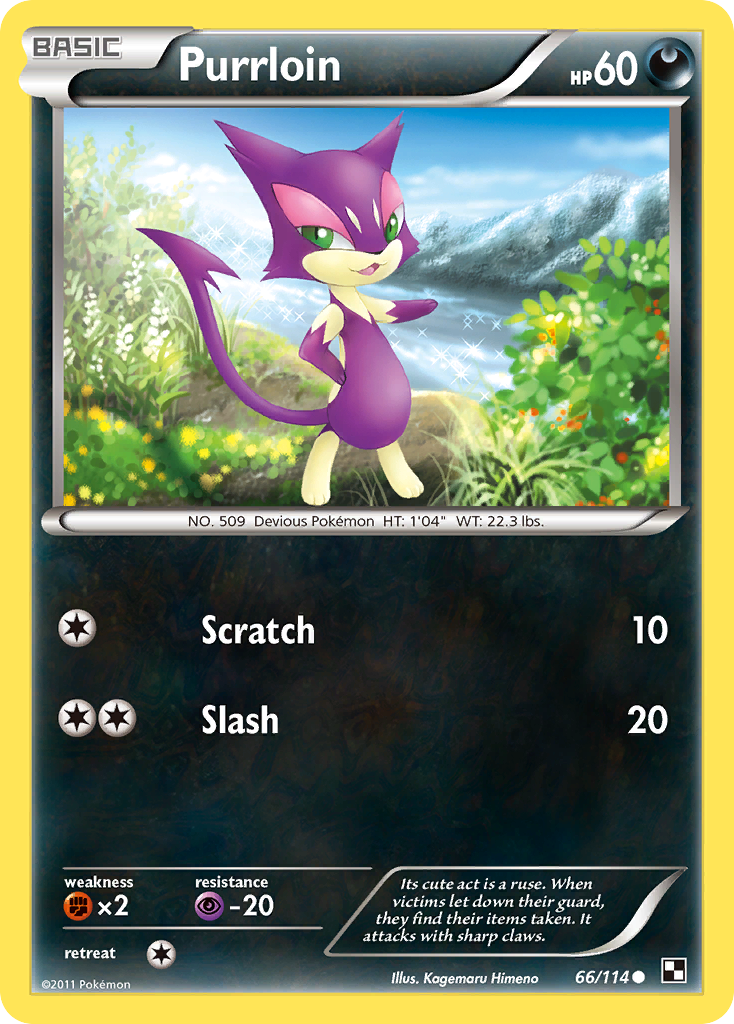 Purrloin 66/114 Common card from Black & White