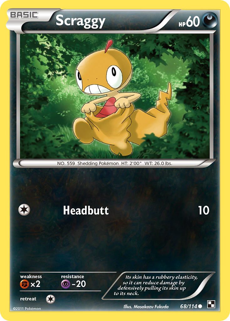 Scraggy 68/114 Common card from Black & White