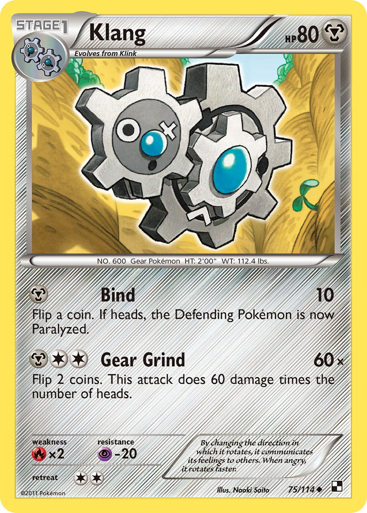 Klang 75 Uncommon card from Black & White