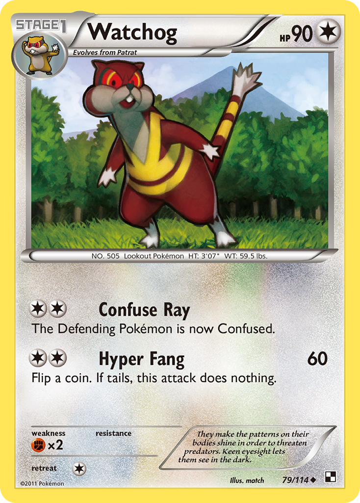 Watchog 79 Uncommon card from Black & White