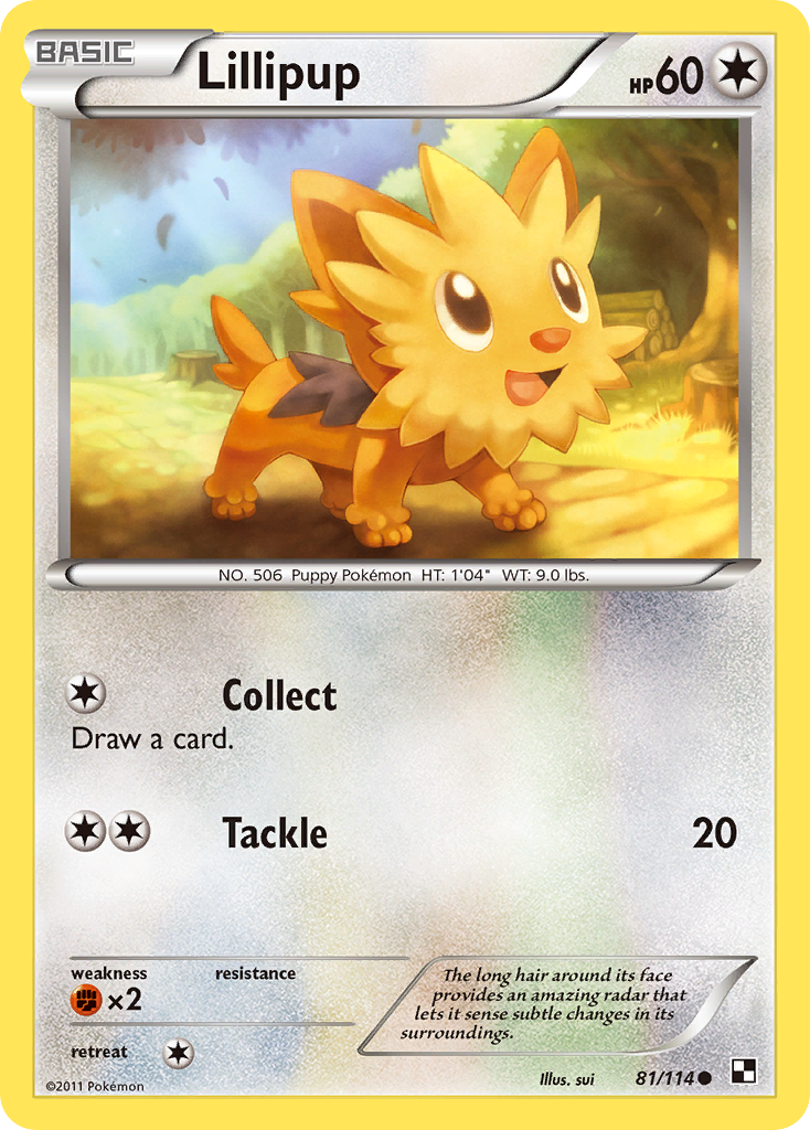 Lillipup 81/114 Common card from Black & White