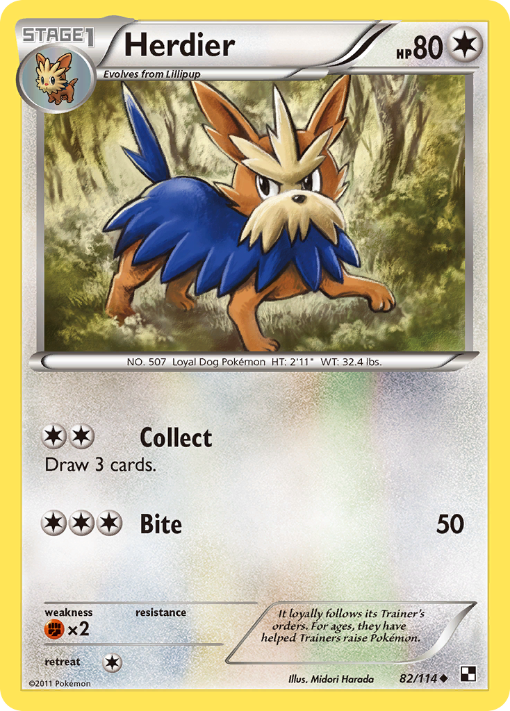 Herdier 82 Uncommon card from Black & White