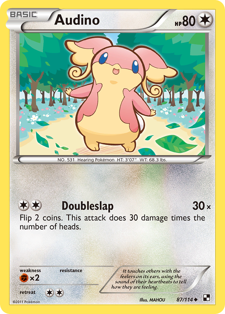 Audino 87 Uncommon card from Black & White