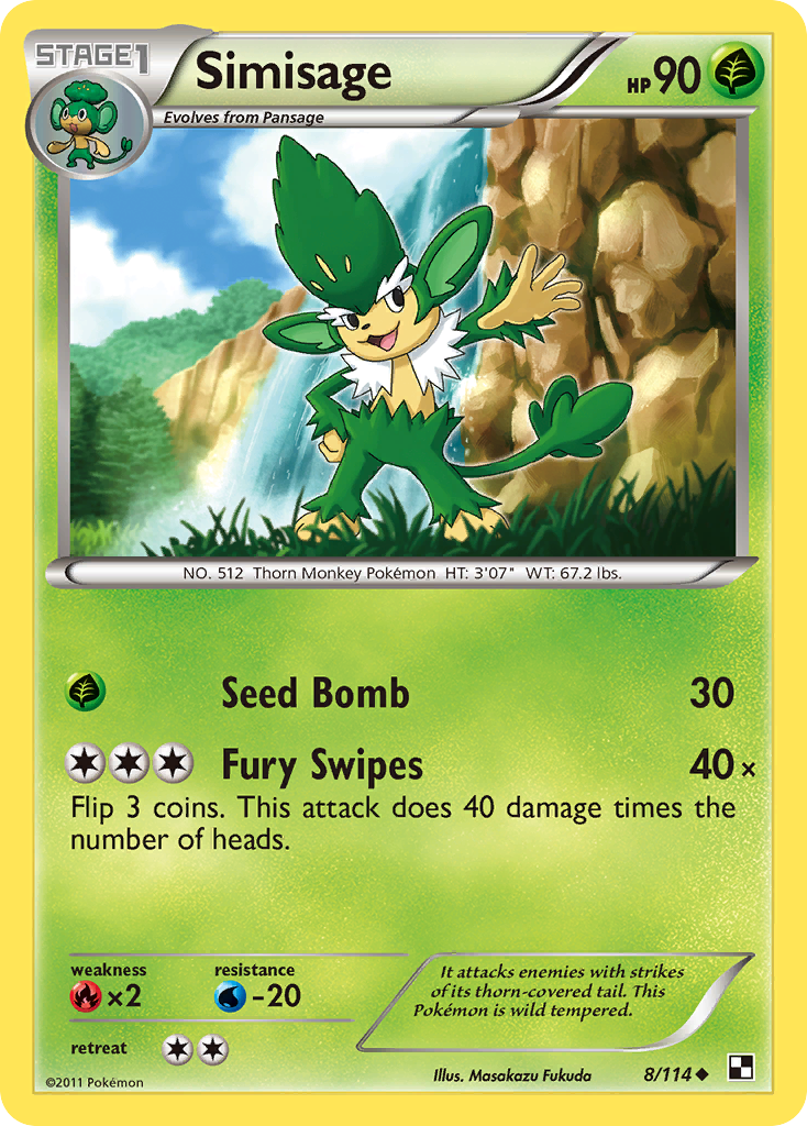 Simisage 8/114 Uncommon card from Black & White
