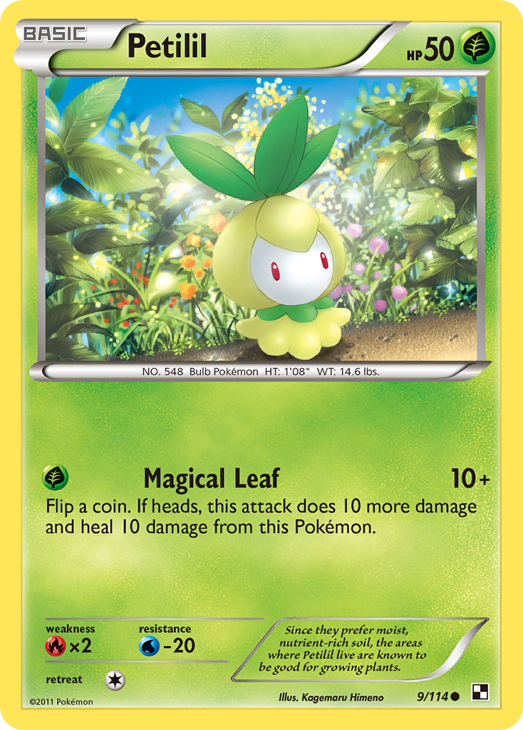 Petilil 9 Common card from Black & White