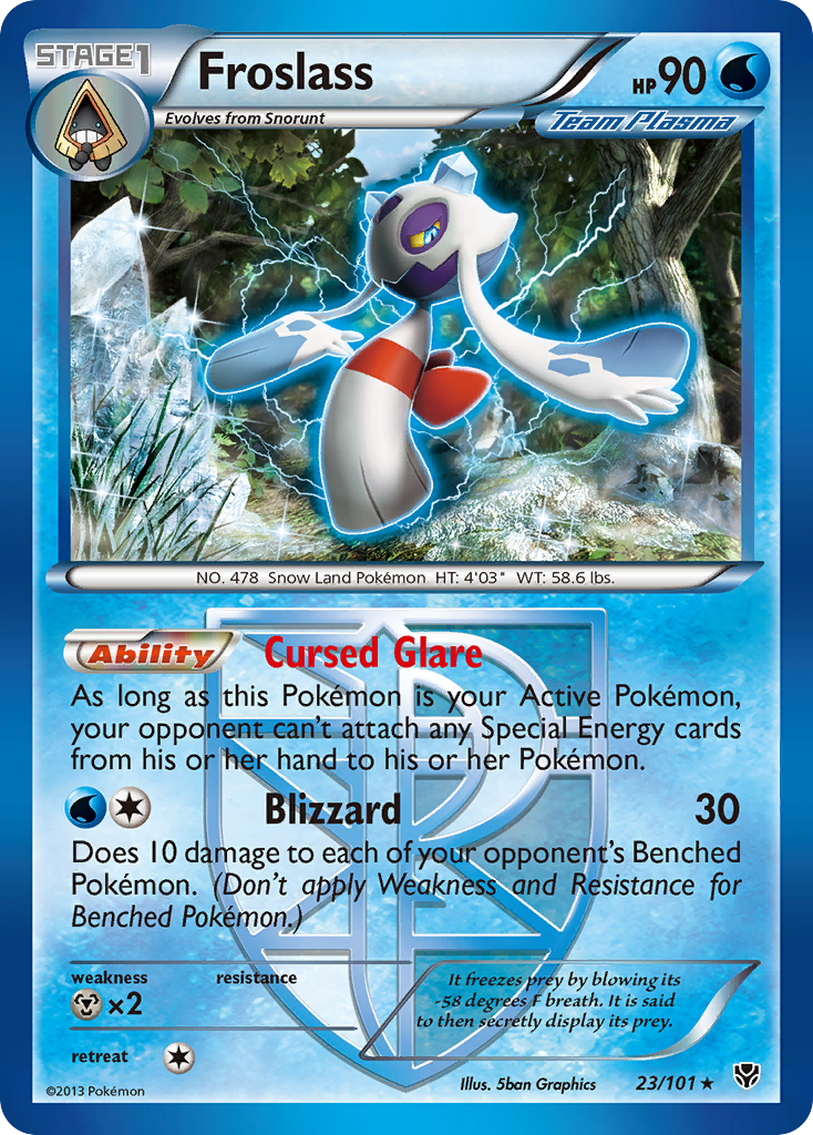 Froslass 23 Rare card from Plasma Blast