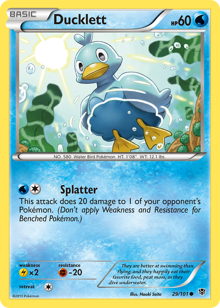 Ducklett 29 Common card from Plasma Blast
