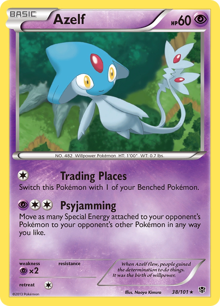 Azelf 38 Rare card from Plasma Blast