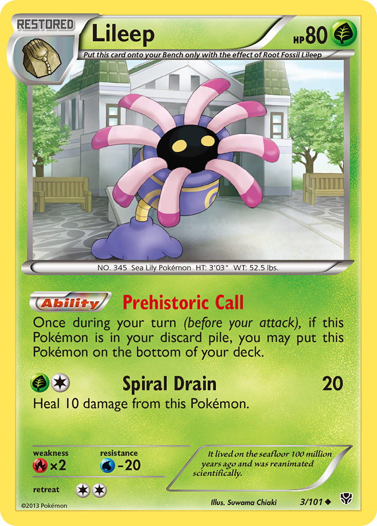 Lileep 3/101 Uncommon card from Plasma Blast