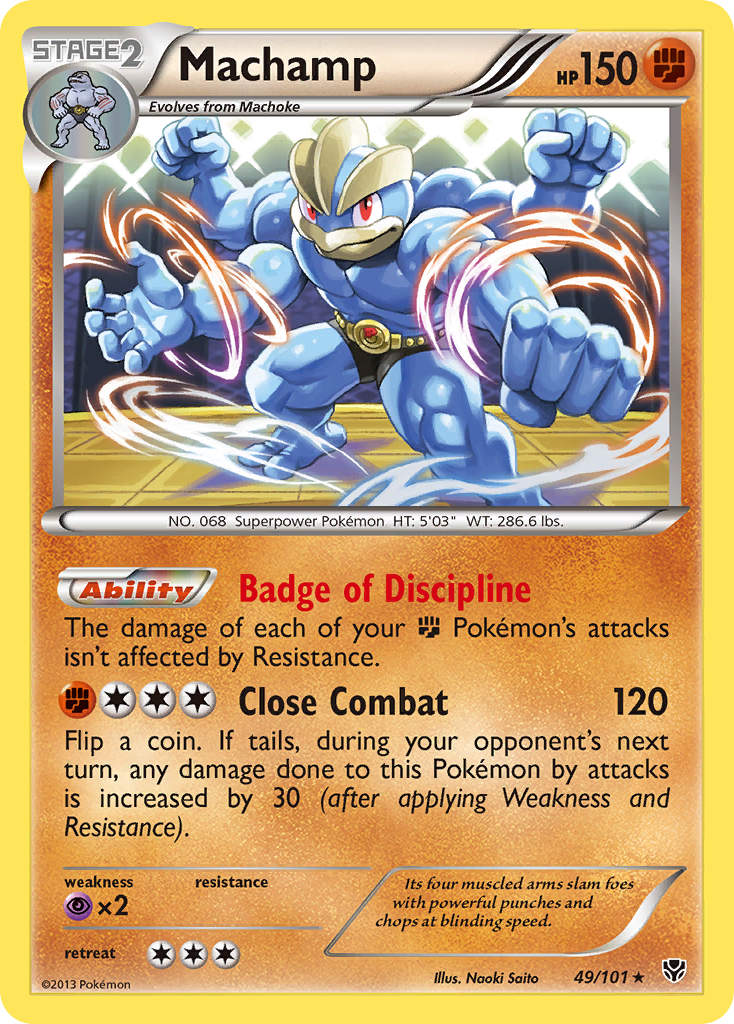 Machamp 49/101 Rare Holo card from Plasma Blast