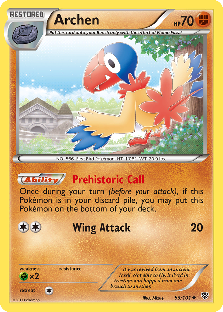 Archen 53 Uncommon card from Plasma Blast