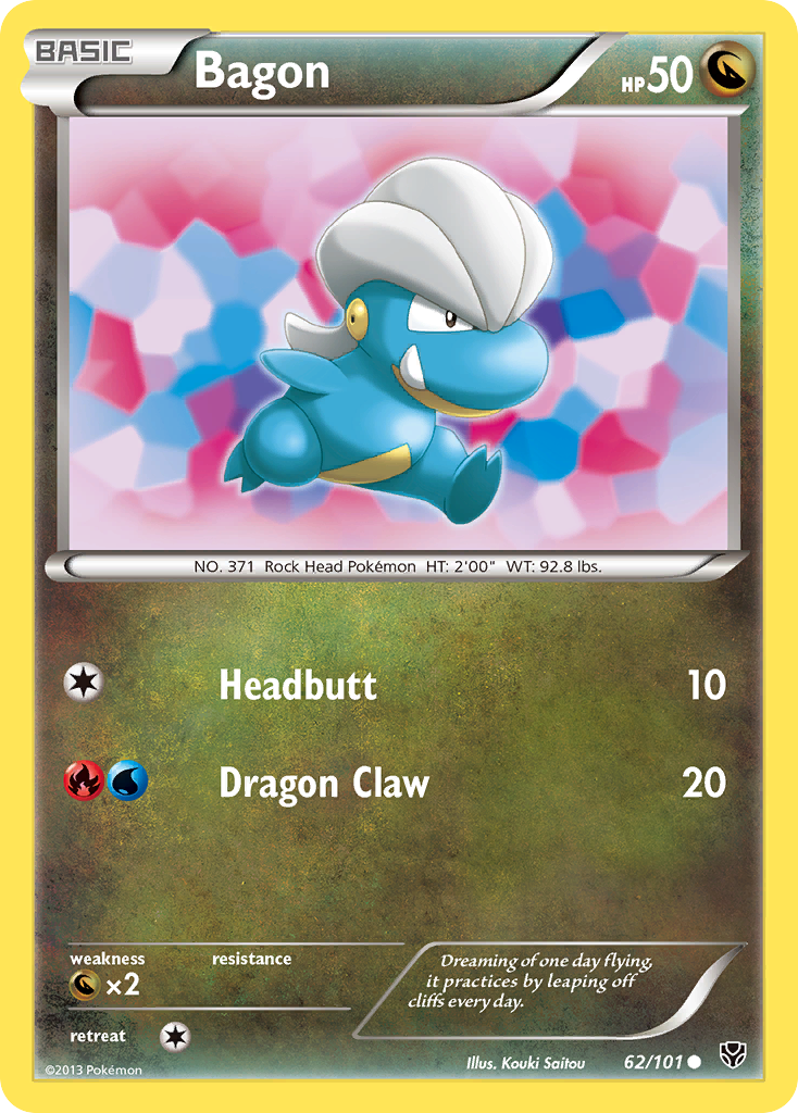 Bagon 62 Common card from Plasma Blast