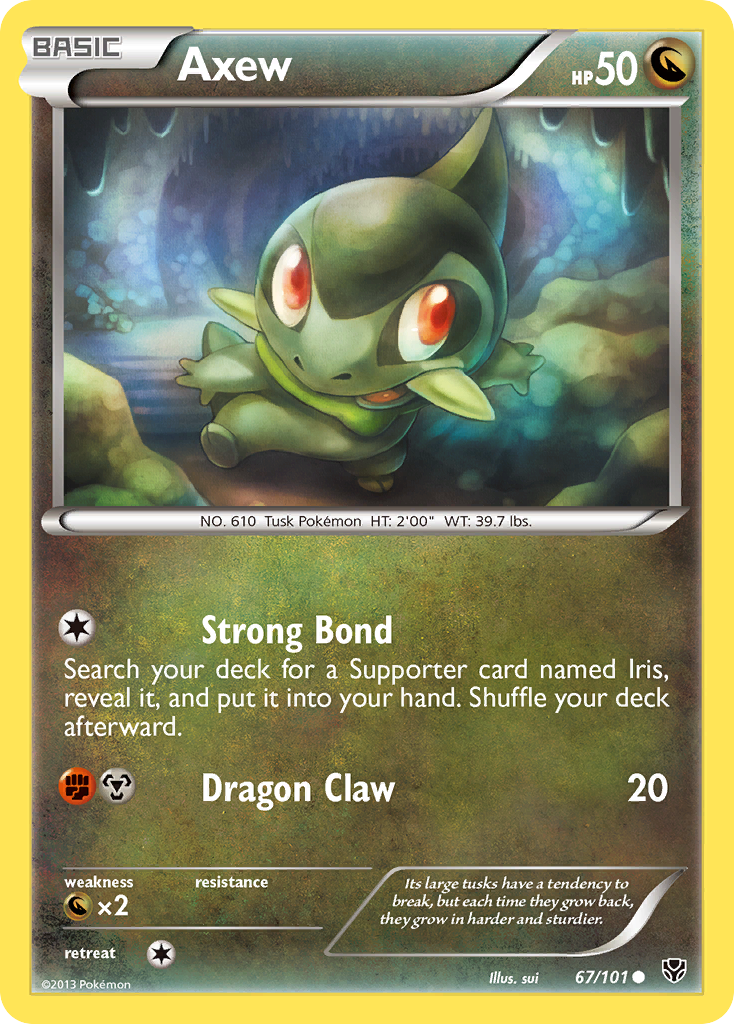 Axew 67 Common card from Plasma Blast