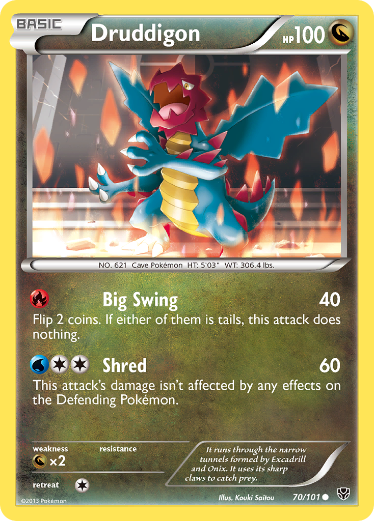Druddigon 70 Common card from Plasma Blast