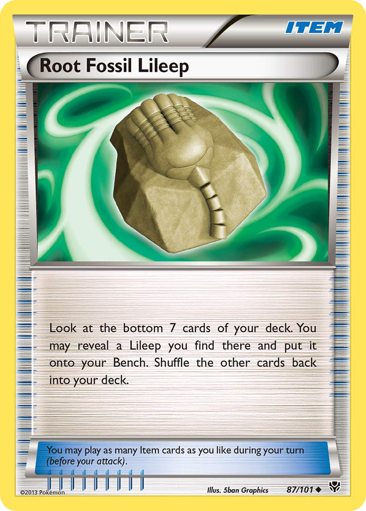 Root Fossil Lileep 87 Uncommon card from Plasma Blast