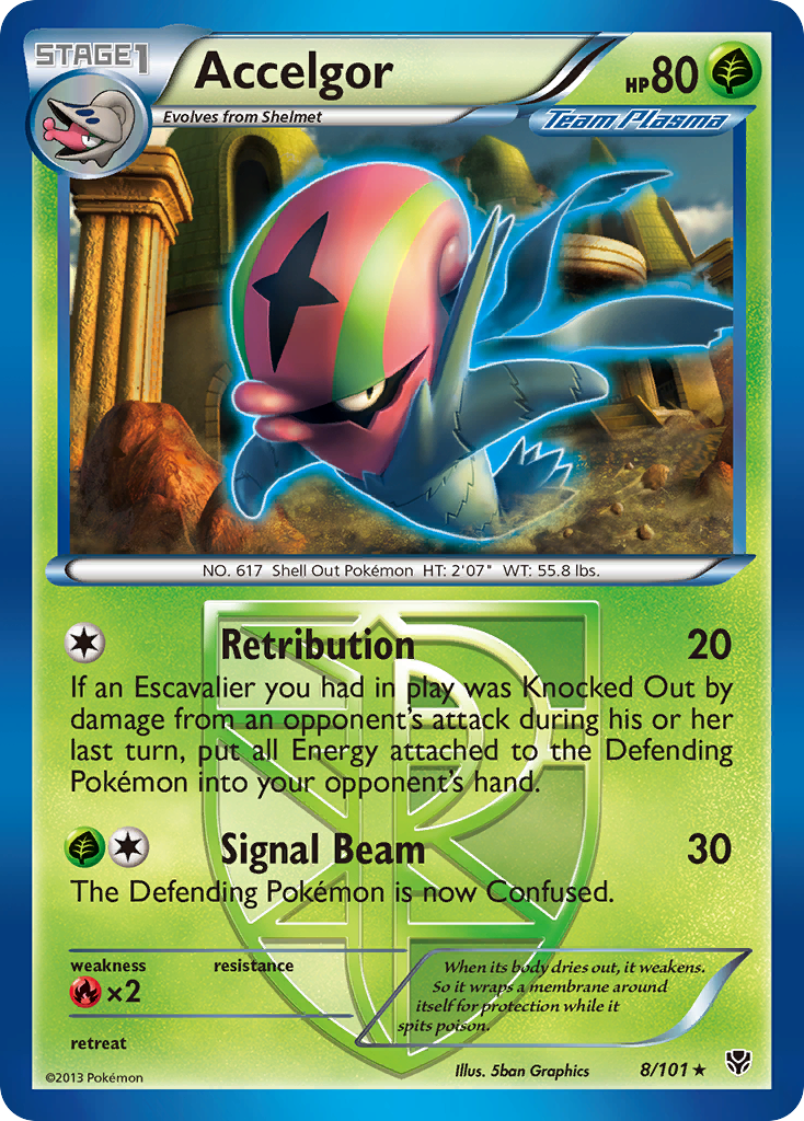 Accelgor 8/101 Rare card from Plasma Blast