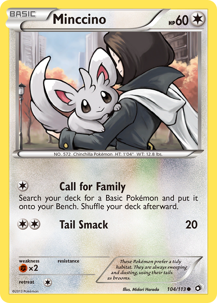 Minccino 104 Common card from Legendary Treasures