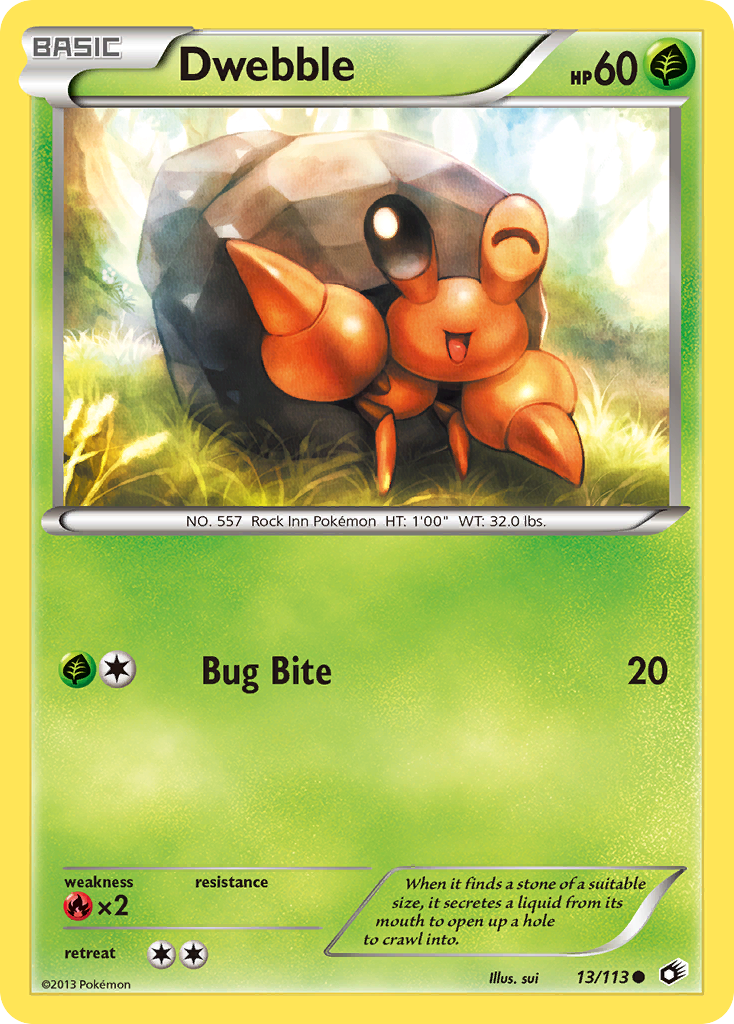 Dwebble 13 Common card from Legendary Treasures