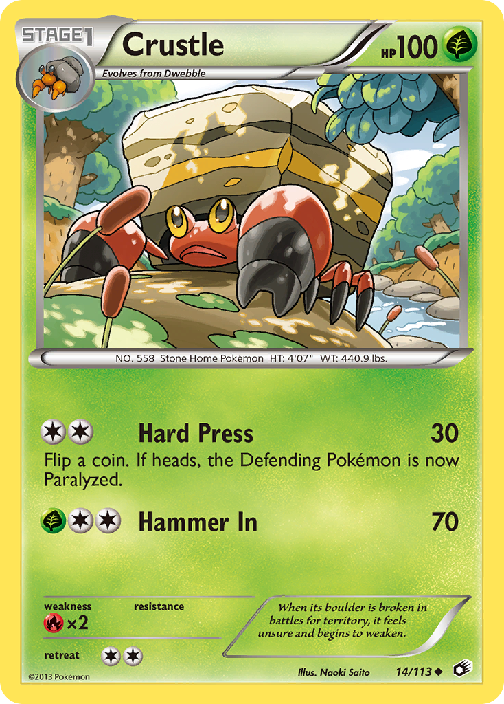 Crustle 14/113 Uncommon card from Legendary Treasures