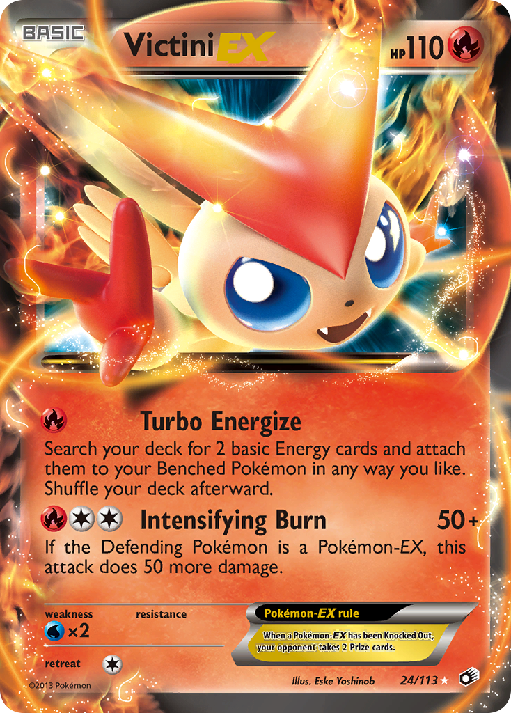 Victini-EX 24 Rare Holo EX card from Legendary Treasures