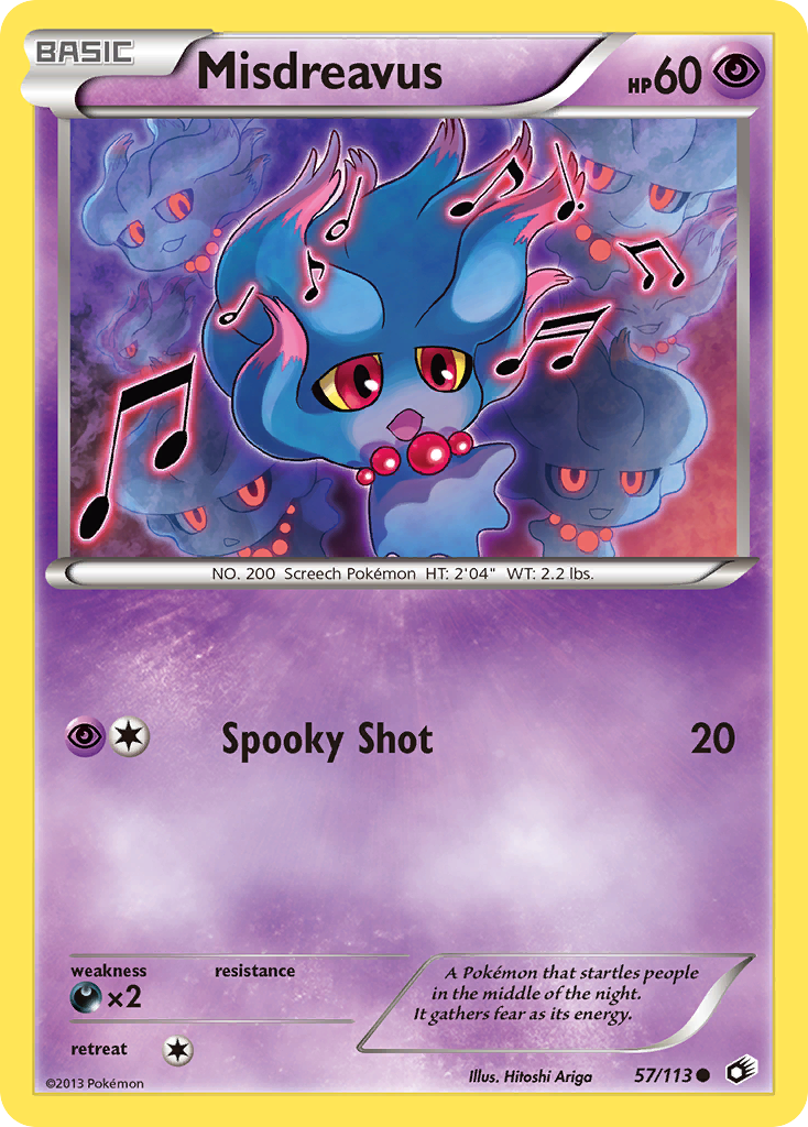 Misdreavus 57 Common card from Legendary Treasures