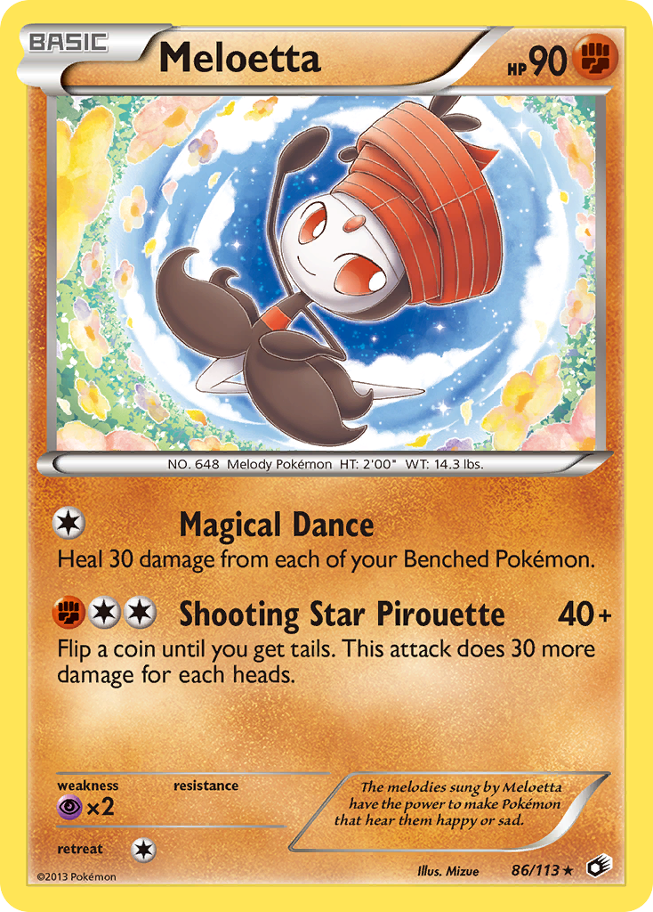 Meloetta 86/113 Rare card from Legendary Treasures