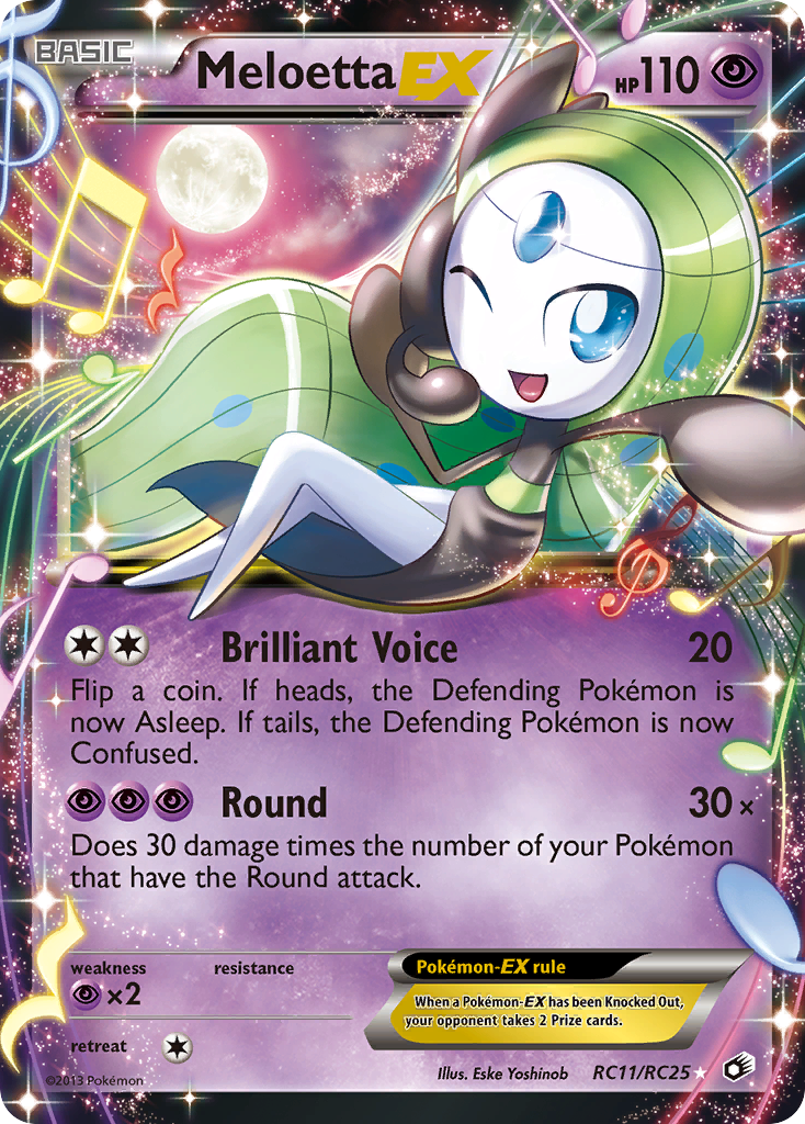 Meloetta-EX RC11 Rare card from Legendary Treasures