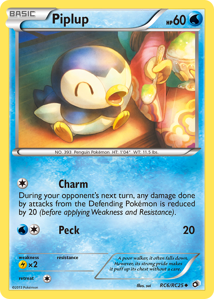 Piplup RC6/113 Uncommon card from Legendary Treasures